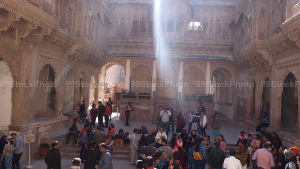 Stock Photo of Tourists in Mehrangarh Fort jodhpur
