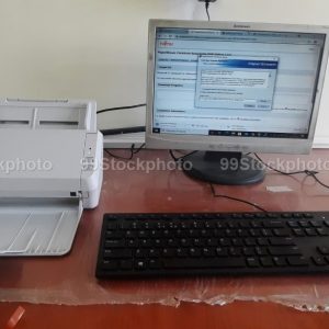 Desktop Computer and Fujitsu Scanner